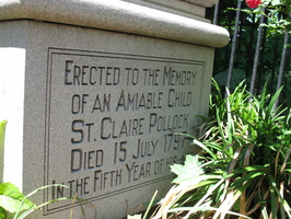 Erected to the Memory of an Amiable Child, St. Claire Pollock