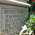 Erected to the Memory of an Amiable Child, St. Claire Pollock