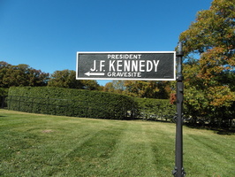 Sign pointing to J.F. Kennedy Burial Site.
