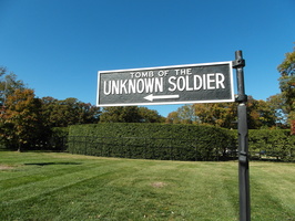 Sign Pointing to the Tomb of the Unknown Soldier