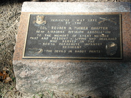 Dedicated 1 May 1992 by the "Col" Reuben H. Tucker Chapter.