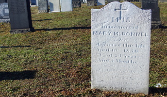 Mary M. Donnel. Departed this life April 10 1850 Aged 21 Years And 5 Month.