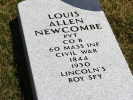 Louis Allen Newcombe, Pvt., Co. B, 60 Mass Inf., Civil War, 1844-1930. Lincoln's Boy Spy.