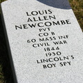 Louis Allen Newcombe, Pvt., Co. B, 60 Mass Inf., Civil War, 1844-1930. Lincoln's Boy Spy.