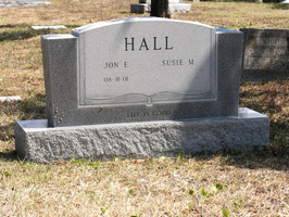 Jon E. Hall, 08-31-01. Susie M. Hall.