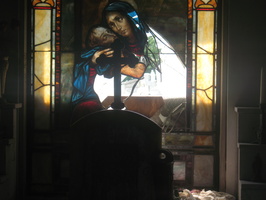 Masoleum Stained Glass at New Calvary Cemetery, Queens, NYC