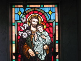 Masoleum Stained Glass at New Calvary Cemetery, Queens, NYC