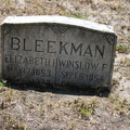 Elizabeth I. Bleekman, May 17, 1853 - ??. Winslow F. Bleekman, Sept. 5, 1854 - ??