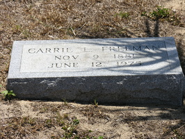 Carrie L. Freeman. Nov. 9, 1881 - June 12, 1975.