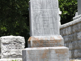 Francis Octavia Cone, Wife of U. A. Hutchinson. Aug. 30, 1867 - Sept. 24 - 1916.