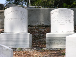 Frank W. Pope, 1880 - 1945. Davidson C. Pope, Oct. 13, 1914 - Apr. 2, 1917.