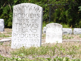 Mary Ann Rodgers, Wife of Thomas Leland Rodgers. July 10, 1853 - May 17, 1935.
