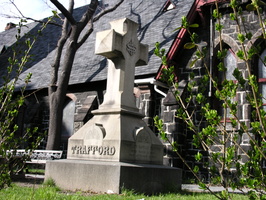 Trafford marker. Holy Redeemer Church of Astoria