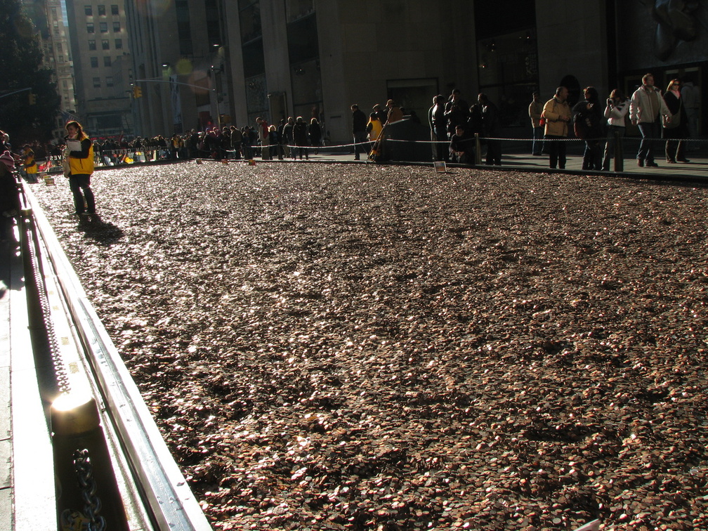 100,000,000 Pennies at Rockefeller Center