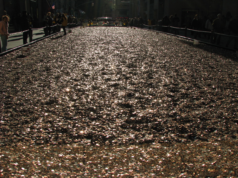 100,000,000 Pennies at Rockefeller Center