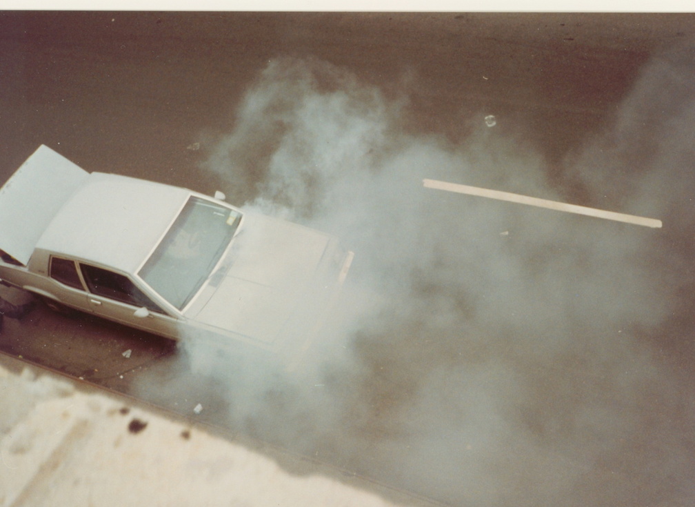 Car on Fire Near the George Washington Bridge