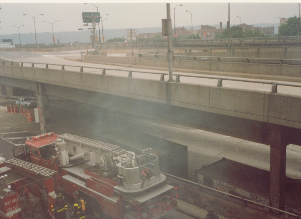 Car on Fire Near the George Washington Bridge