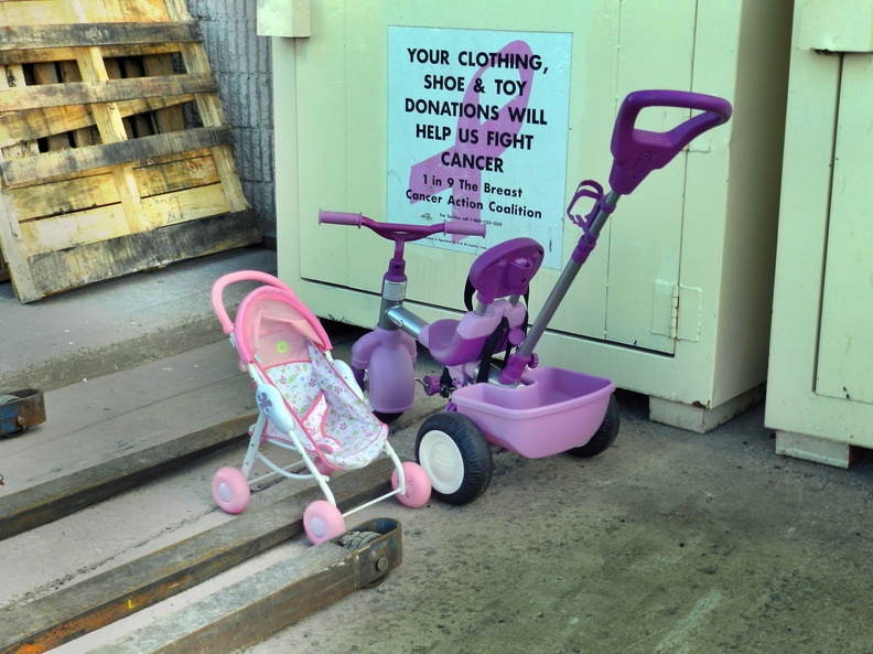 Toy Baby Carriage left for the Breast Cancer Action Coaliition