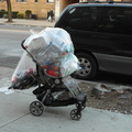 Baby carriage? Recycling bin.