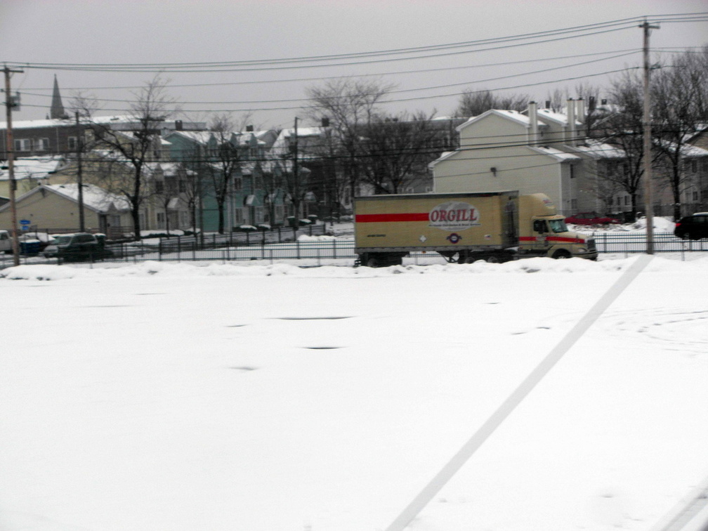 Orgill Truck. Amtrak #86, NYC Penn Station to Providence, Rhode Island