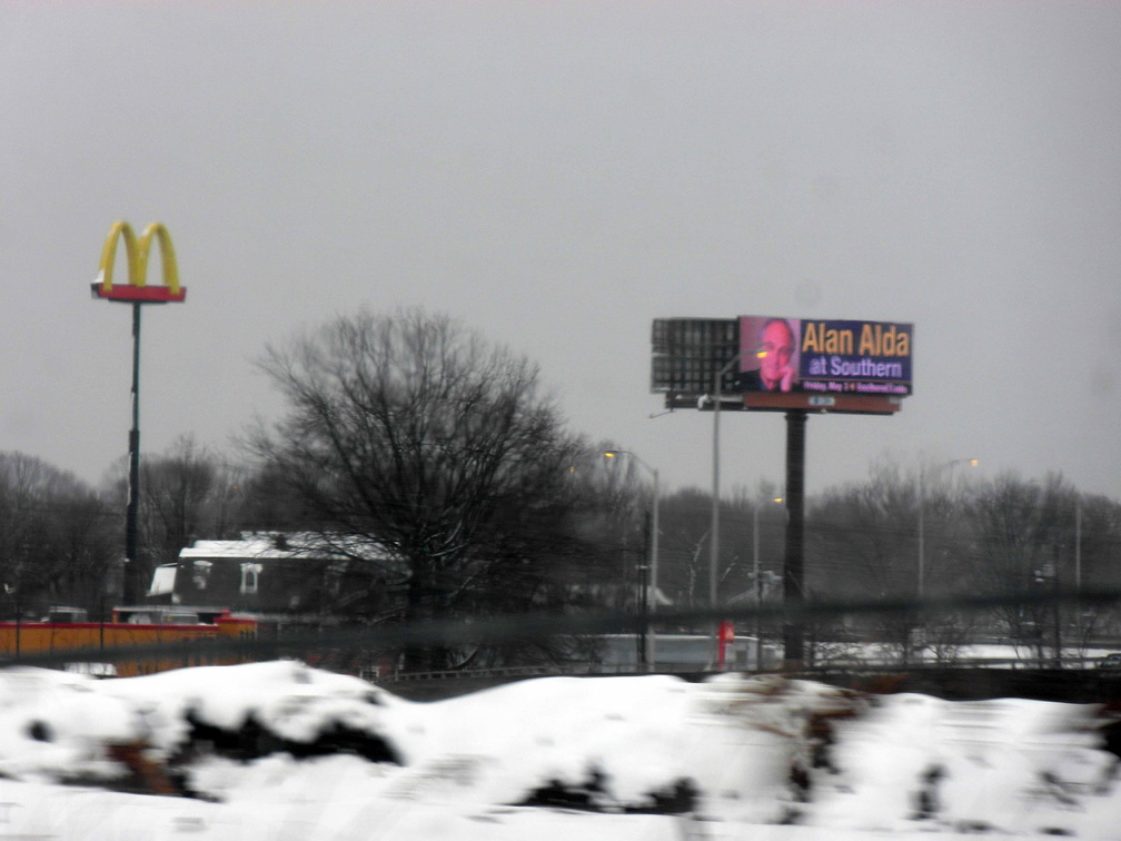 McDonalds, Alan Alda. Amtrak #86, NYC Penn Station to Providence, Rhode Island