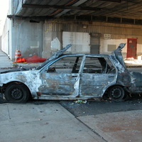 Burned Out Toyota