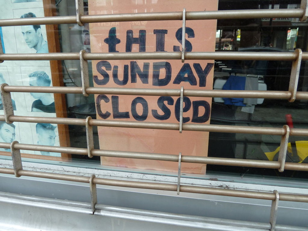 this sunday closed