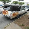 Old Hearse Parked on Northern Boulevard