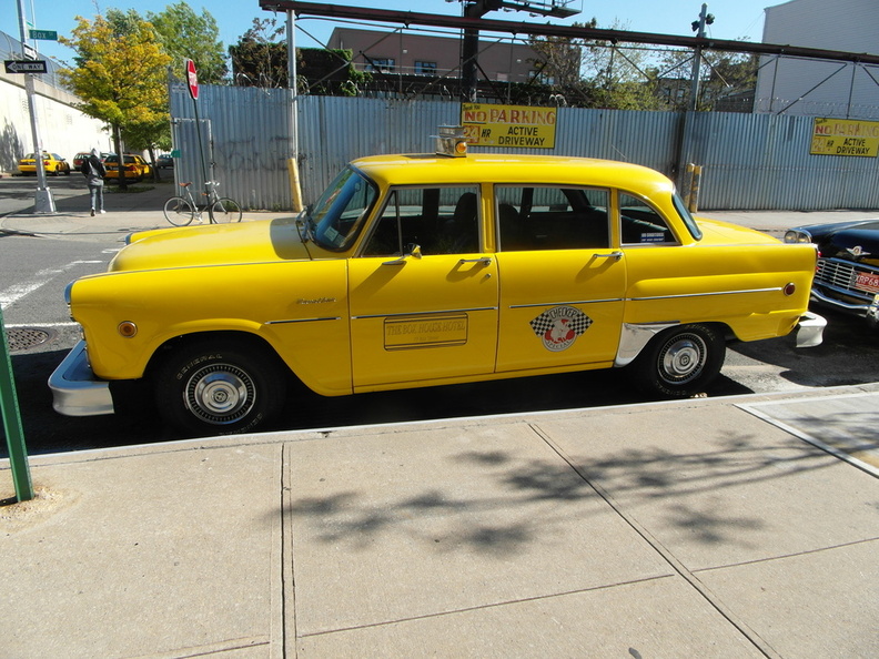 Marathon Checker Cab. Box House Hotel, Greenpoint, Brooklyn.