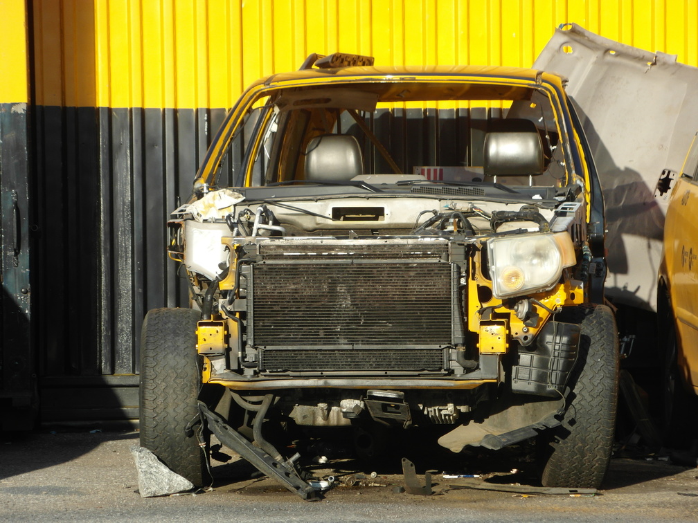 Massacred Yellow Cab. Greenpoint, Brooklyn.