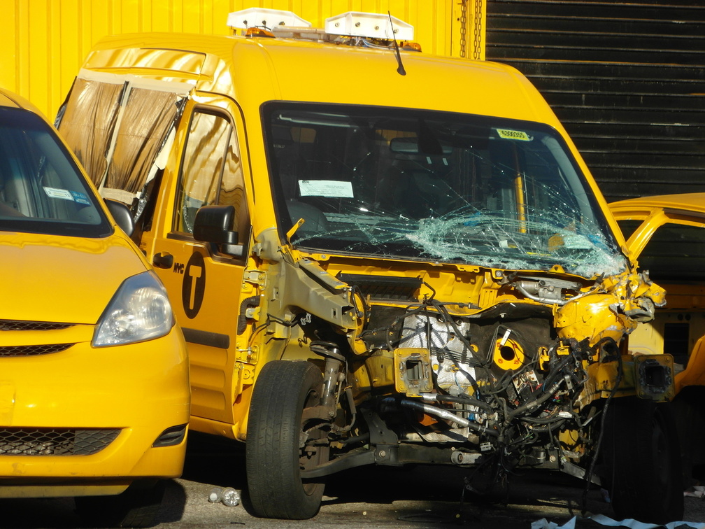 Massacred Yellow Cab. Greenpoint, Brooklyn.