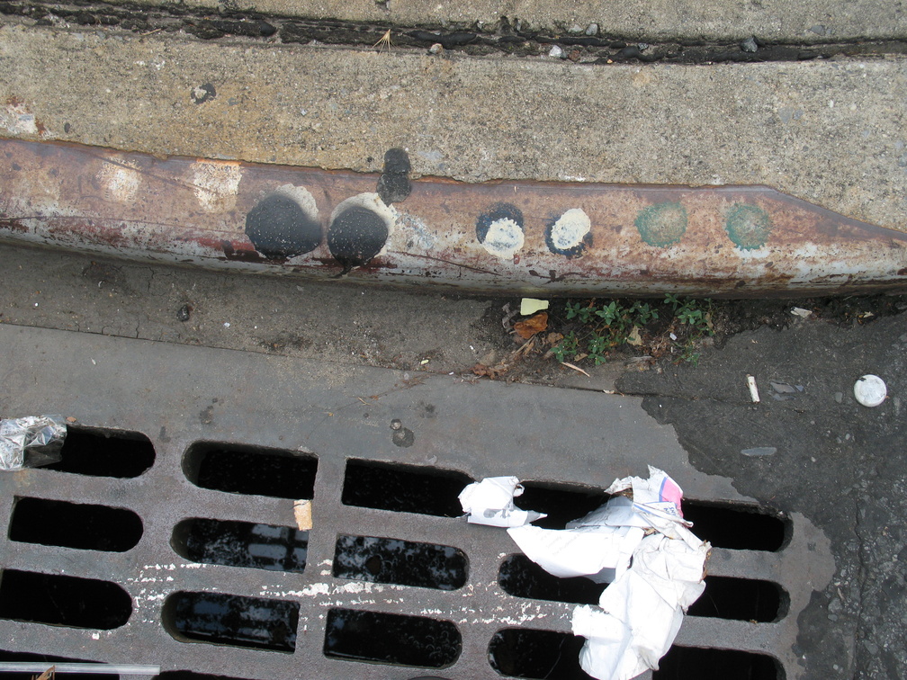 Paint Spots on NYC Sewers