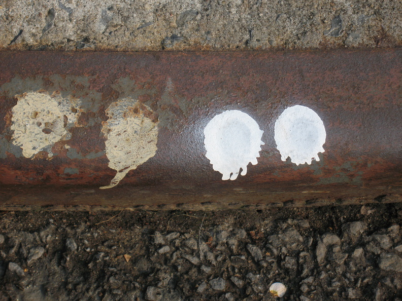 Paint Spots on NYC Sewers