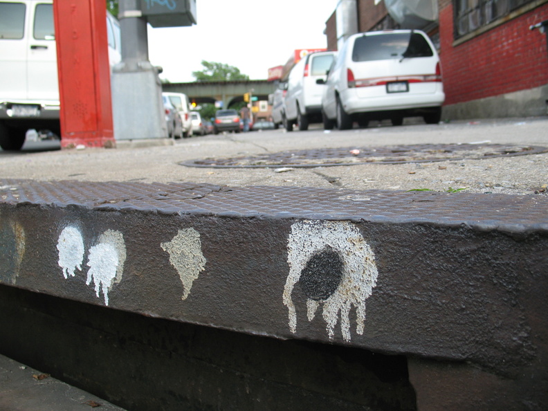 Paint Spots on NYC Sewers