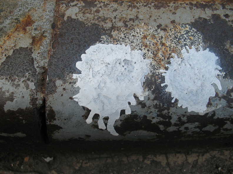 Paint Spots on NYC Sewers