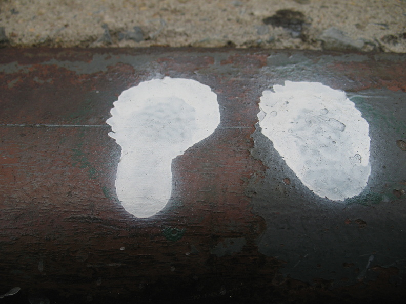 Paint Spots on NYC Sewers