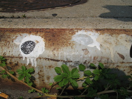 Paint Spots on NYC Sewers