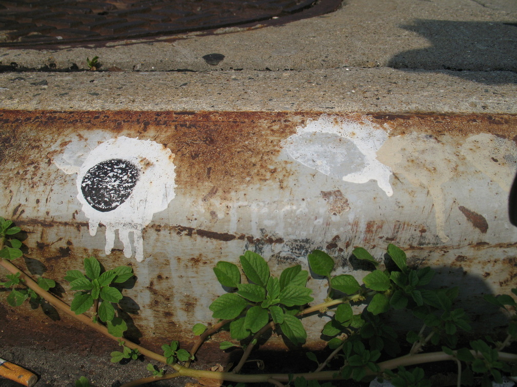 Paint Spots on NYC Sewers