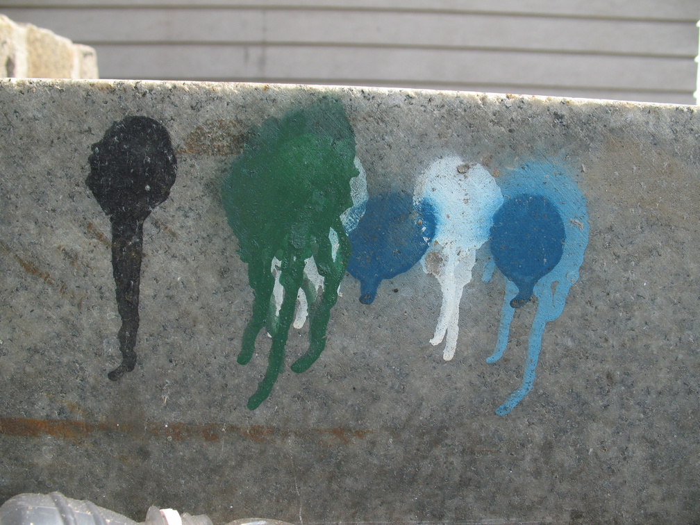 Paint Spots on NYC Sewers