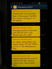 Emergency Alerts from the February Blizzard, and from Sandy.