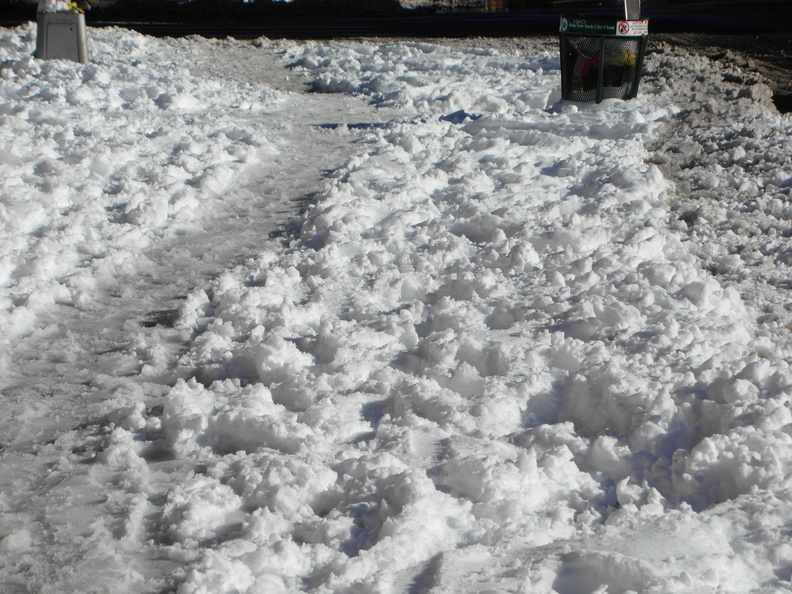 Some sidewalks left untended, but mostly the streets were safe