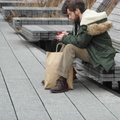 Texting at The High Line, Chelsea, NYC