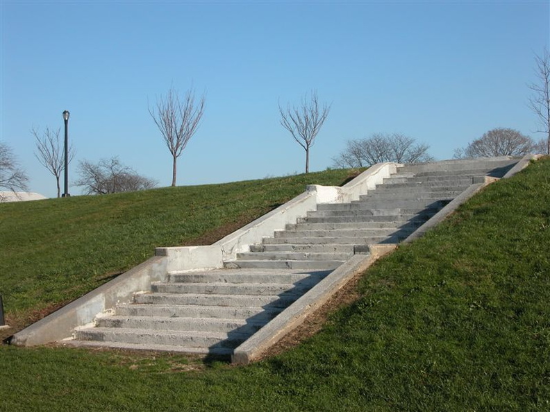 Staircase. Rainey Park, Long Island City. November 30, 2003