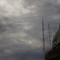 Clouds and light rain accompanied the early part of our sail