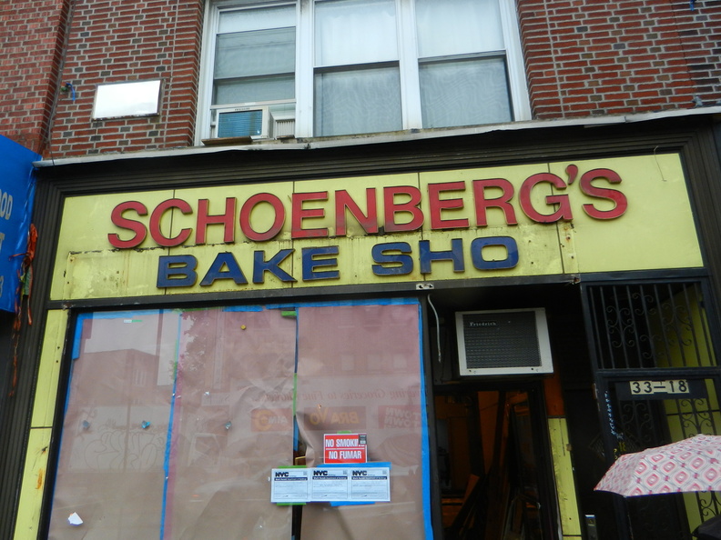 Schoenberg's Bake Shop. Broadway in Astoria.