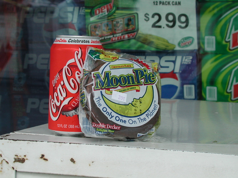 Moon Pie. At the stime (Summer, 2000)  it was hard to find these outside of East Tennessee.