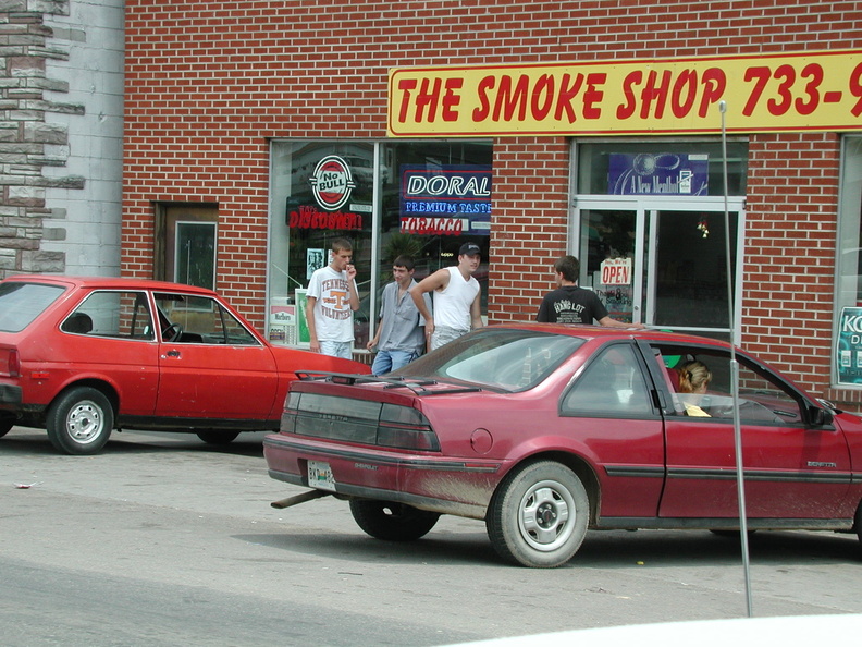 Kids Hanging Out Outside The Smoke Shop. Sneedville, Tennessee. Summer, 2000.