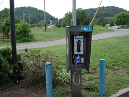 Payphone owned by CPMC. 423-272-3417. Sneedville, Tennessee. Summer, 2000.