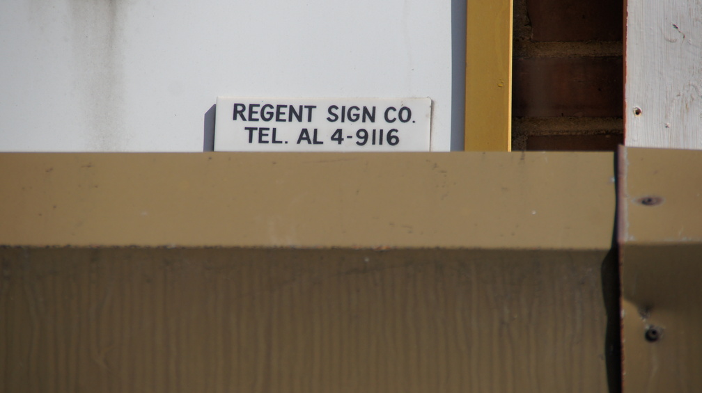 Regent Sign Company. ALgonquin 4-9116.