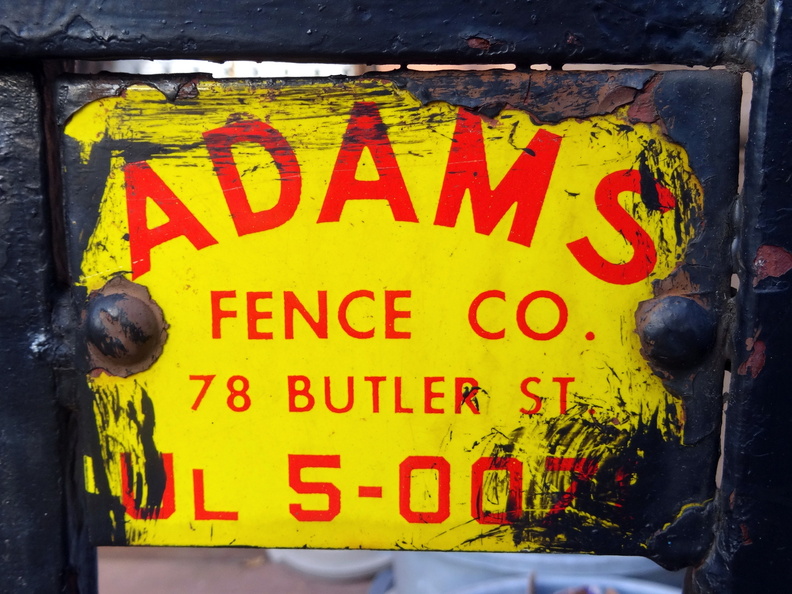 ULster 5. Adams Fence Company. Carroll Gardens, Brooklyn.